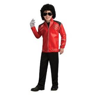 Michael Jackson Costume, Childs Deluxe Beat It Red Zipper Jacket 