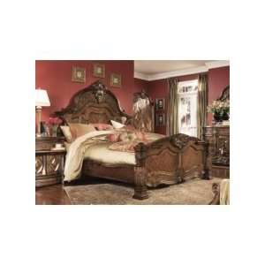  AICO Windsor Court Queen Size Bed in Vintage Fruitwood 