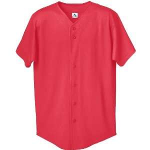   Button Front Custom Baseball Shirt RED AM