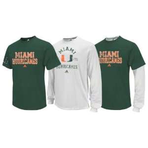 Miami Hurricanes Kids 4 7 adidas Green 3 in 1 T Shirt Combo Pack 
