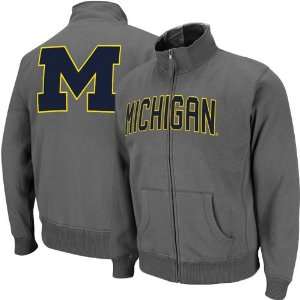  Michigan Wolverines Charcoal Team Passport Full Zip Jacket 