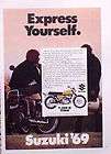 1969 Suzuki T 500 II Titan Bike ORIGINAL Vintage Ad C MY STORE 5 