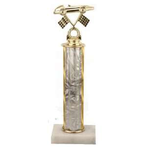 Trophy Paradise Racing Trophy   Asian Marble Base   Lava Flow   Silver 