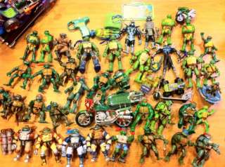 Huge lot of Teenage Mutant Ninja Turtles TMNT 88 figures 5 vehicles 