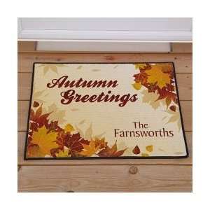  Personalized Family Name Autumn Greetings doormat mat 