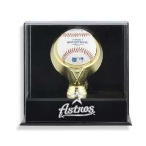   Wall Mounted Gold Ring Baseball Logo Display Case