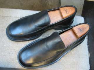 Bachrach Used Black Leather Loafers 10  