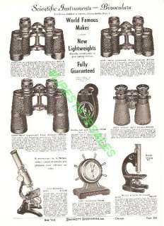 1940 Marel Binoculars Hull Auto Compass Catalog Ad  