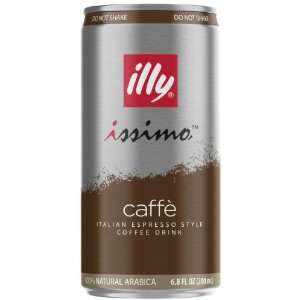 illy issimo, Caffe Italian Espresso Style Coffee Drink, 6.8 Oz / 12 Pk 