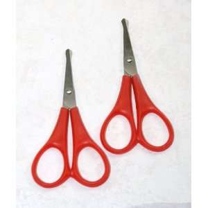 2 NOSE SCISSORS STAINLESS STEEL WITH PLASTIC HANDLE 3.5 