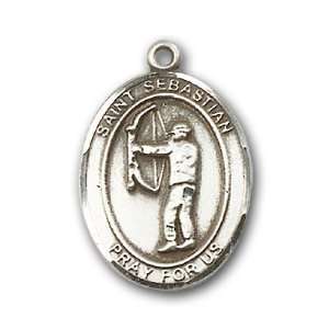  Sterling Silver St. Sebastian Archery Medal Jewelry