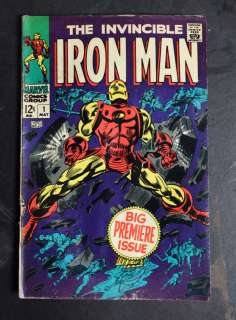 The Invincible Iron Man Comic #1 Silver Age 1968 Nice Shape NR  