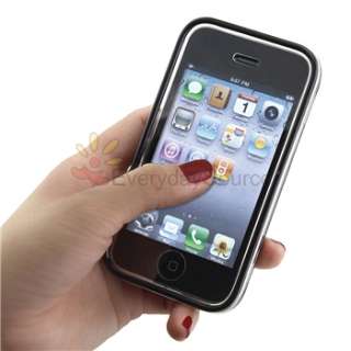   PROTECTION Black Clear Hard Case Cover+Car Charger for iphone 3GS 3G