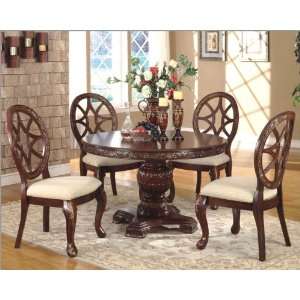  Dining Set with Round Table in Warm Cherry MCFD5053 1 