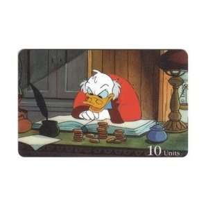   Card 10u 1995 Disney Series Uncle Scrooge McDuck At Desk With Money