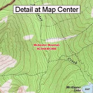 USGS Topographic Quadrangle Map   McAlester Mountain, Washington 