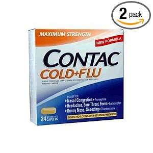  Contac Max Strength Caplet, 24 Count (Pack of 2) Health 
