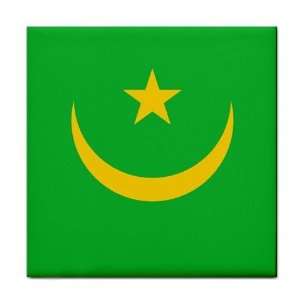  Mauritania Flag Tile Trivet 