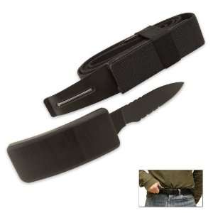 Black Belt Knife Adjustable Black Web Belt Offers Innocent Looking 3 