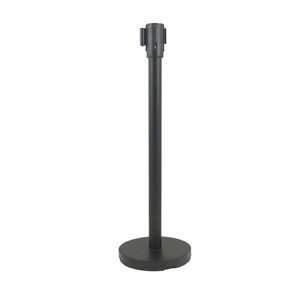 Update International RS 36BK Retractable Stanchion, 36 in. Tall Black 