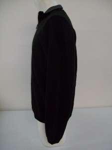 IZOD Reversible Black/Grey 1/4 Zip Sweater Size Medium  