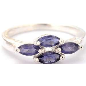  Iolite Marquis Ring   Sterling Silver 