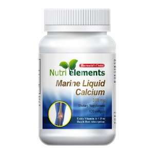  Nutri Elements Marline Liquid Calcium 120 Softgels Health 