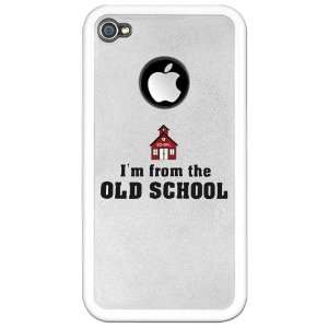  iPhone 4 or 4S Clear Case White Im from The Old School 