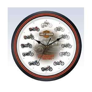 13 Harley Davidson Nostalgic Wall Clock With Sound #HD13NOS  