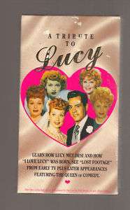 TRIBUTE TO LUCY VHS GOODTIMES 1989 LUCILLE BALL V11 018713080875 