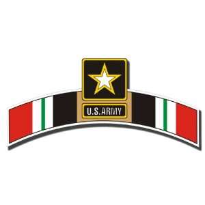  Army Logo Iraq Ribbon Decal Sticker 5.5 