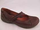 CLARKS BROWN LEATHER SLIP MARY JANES SIZE 7 5M  