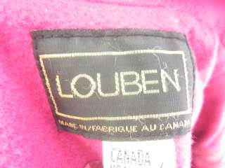 LOUBEN Hot Pink Button Front Blazer Jacket Coat Sz 4  