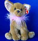 TY CLASSIC CHIHUAHUA DIVALECTABLE w/ tags Pink Boa dog PLUSH 