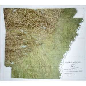   Raised Relief Map M AR1921 Arkansas NCR Series Toys & Games