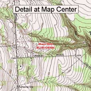   Topographic Quadrangle Map   Ithaca West, New York (Folded/Waterproof