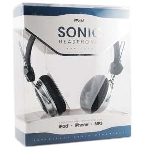  iWorld Sonic Headphones in Silver   Compatible with IPod 