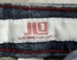 JLO Jennifer Lopez distressed denim jeans mini skirt 11  