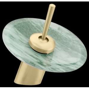  Faucets Antique Brass Brass, 7 inch Waterfall Faucet, Malachite 