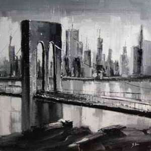  Old Brooklyn Oil Painting on Canvas Hand Made Replica 