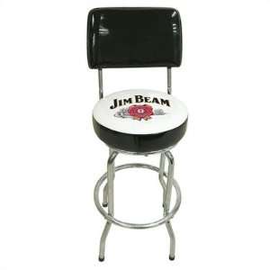  Jim Beam JBM 1746 White Bar Stool With Backrest Furniture 