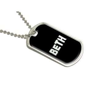  Beth   Name Military Dog Tag Luggage Keychain Automotive