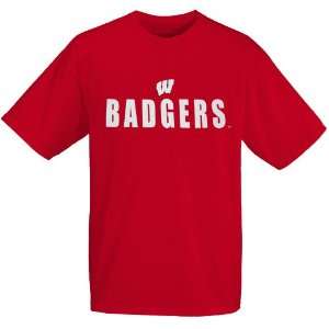  Wisconsin Badgers Red Adult Blowout T shirt Sports 