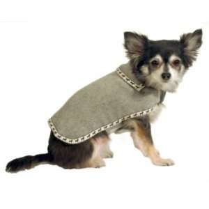  Grey Doggie Print Cashmere Coat (Size 8)