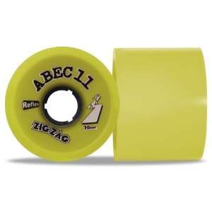 Abec 11 ZigZags 70mm Lemon Longboard Wheels (Set of 4)  