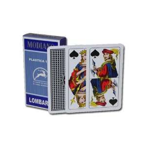 100% Plastic Lombarde Regional Italian Playing Cards. Authentice 