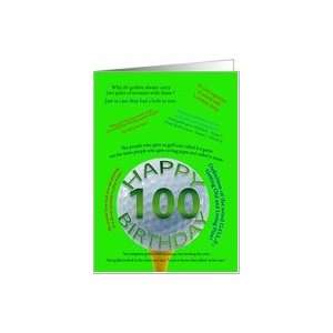  100th birthday golf jokes Card Toys & Games
