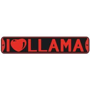   I LOVE LLAMA  STREET SIGN