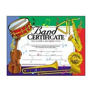  Hayes School Publishing VA564 Band Certificate  Set of 30 