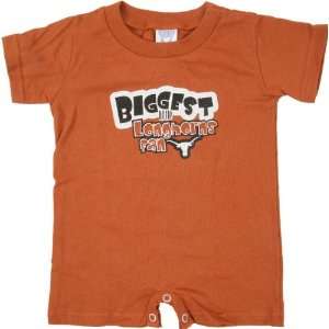 Texas Longhorns Infant Biggest Little Fan Romper Sports 